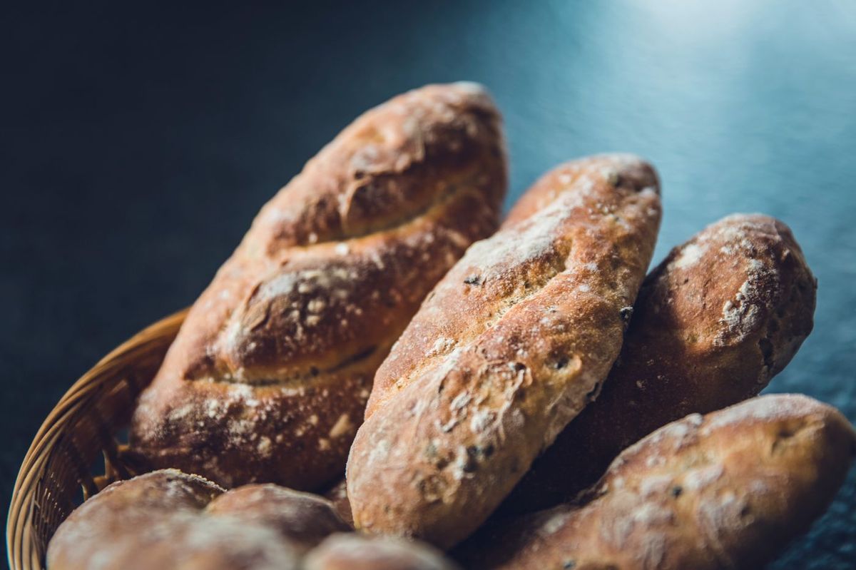 Pães italianos artesanais